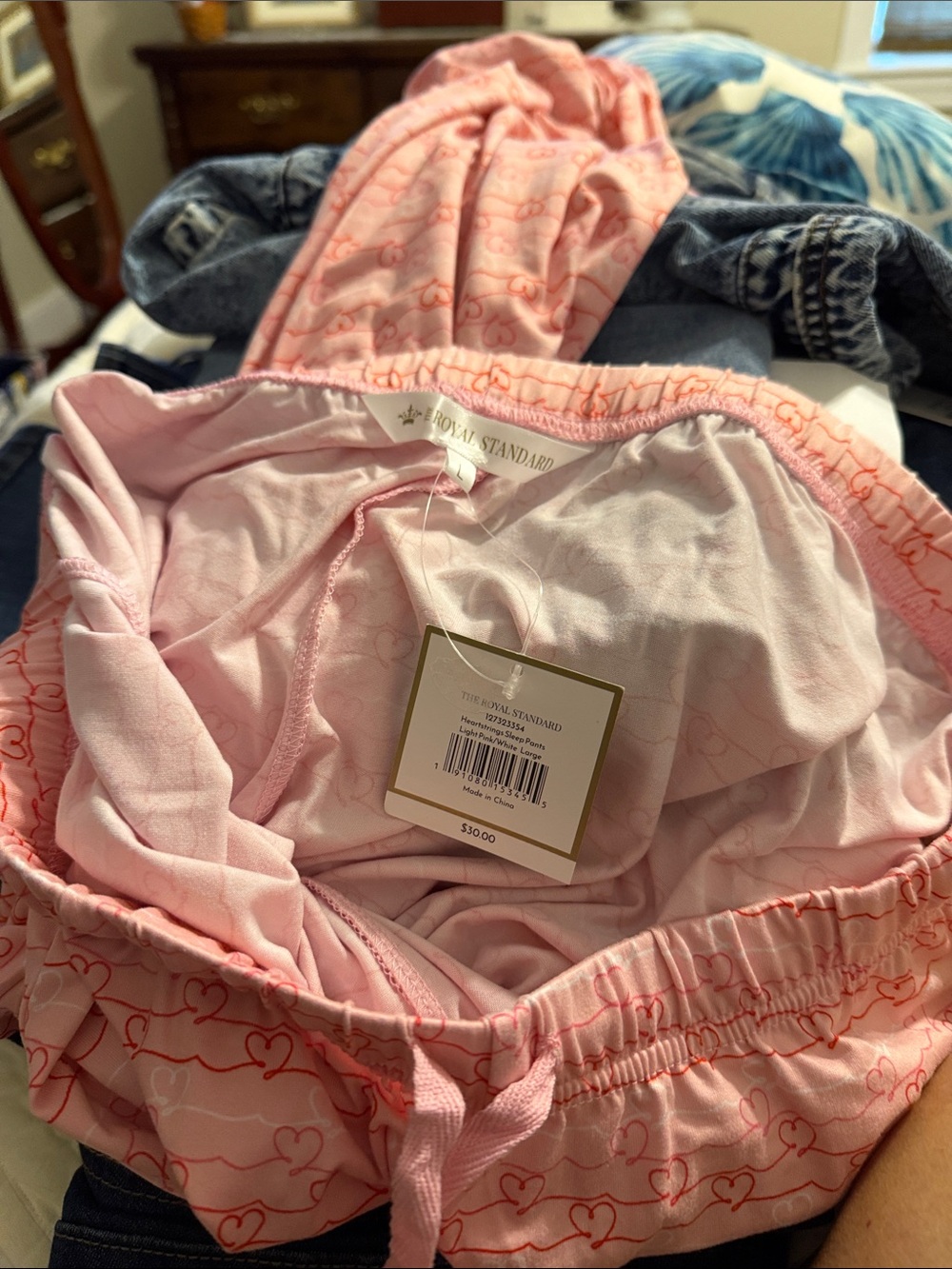 Royal Standard Pink Heart Lounge Shorts